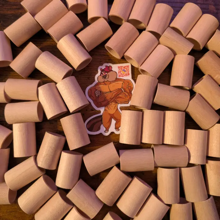 20mm NAKED Wooden Rolling Tips - Free Organic Hemp Papers!