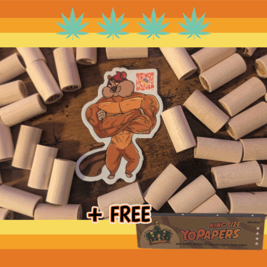 12.7mm Naked Rolling Tips - Free Organic Hemp Papers!