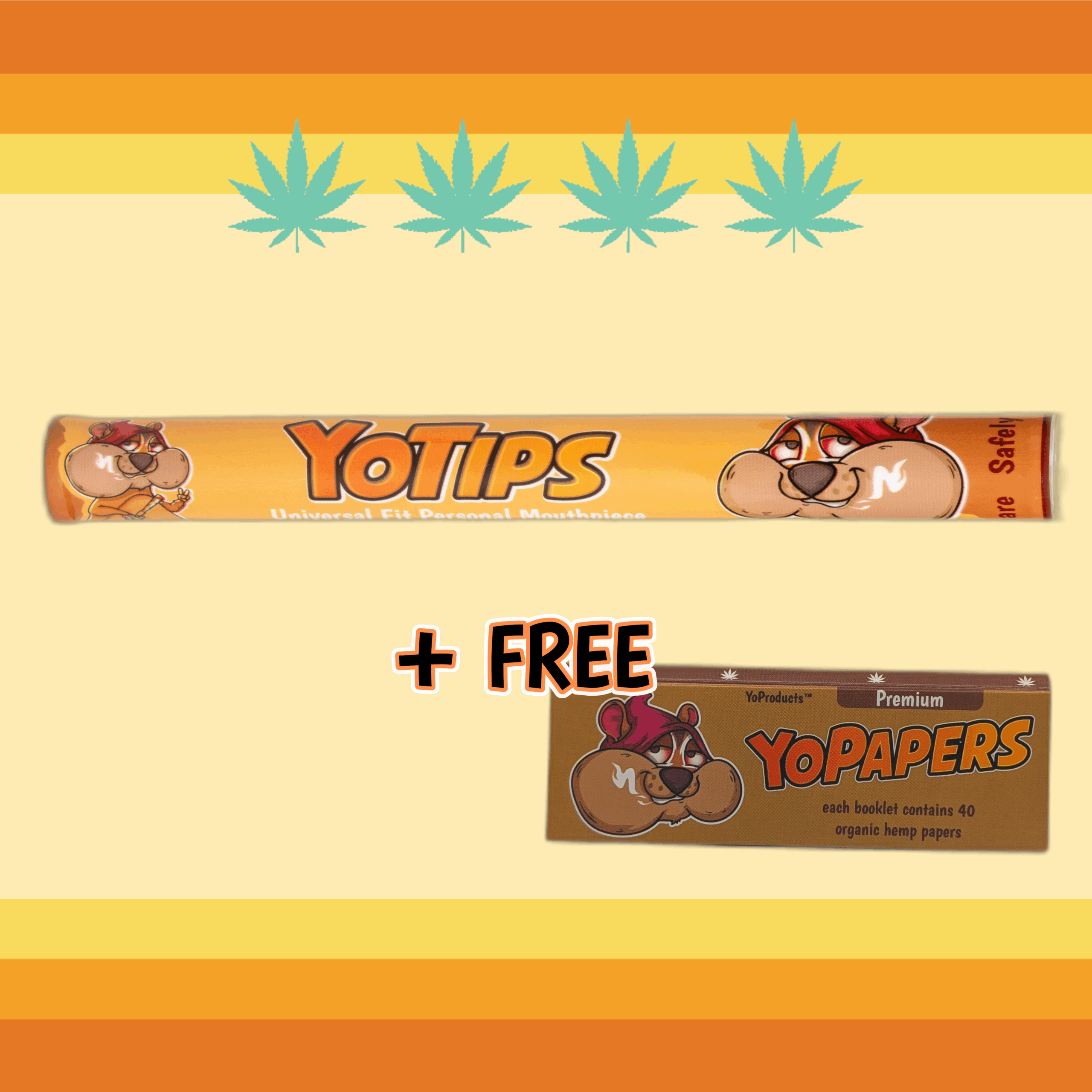 YoTips - 1 Tube - Free Organic Hemp Papers!