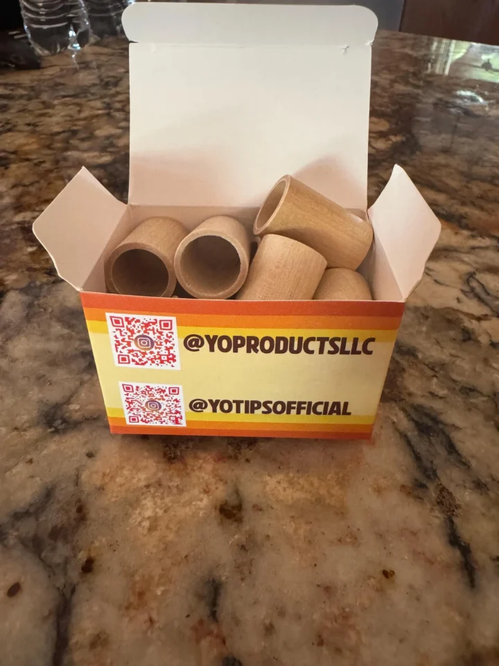 20mm NAKED Wooden Rolling Tips - Free Organic Hemp Papers! - Image 2
